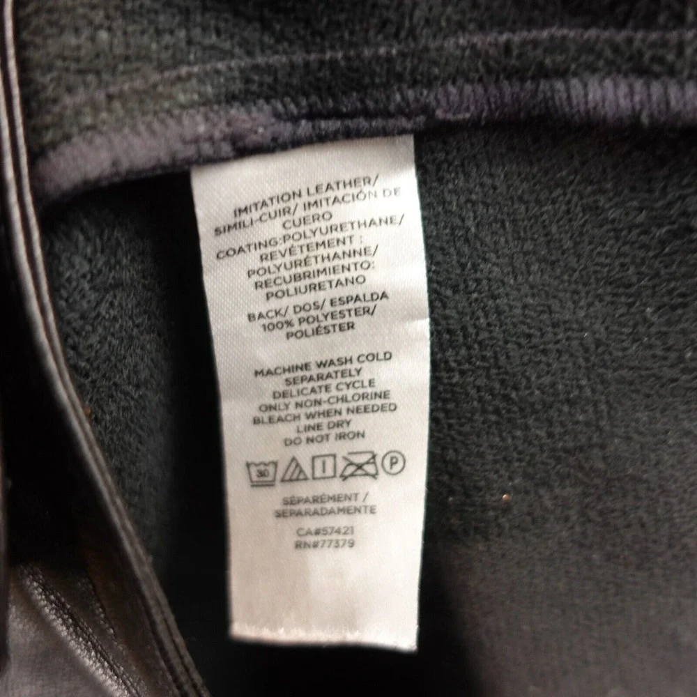 Y2K Black‎ Vegan Leather Skirt 12 Belted Rocker Downtown Girl Preppy ANN TAYLOR